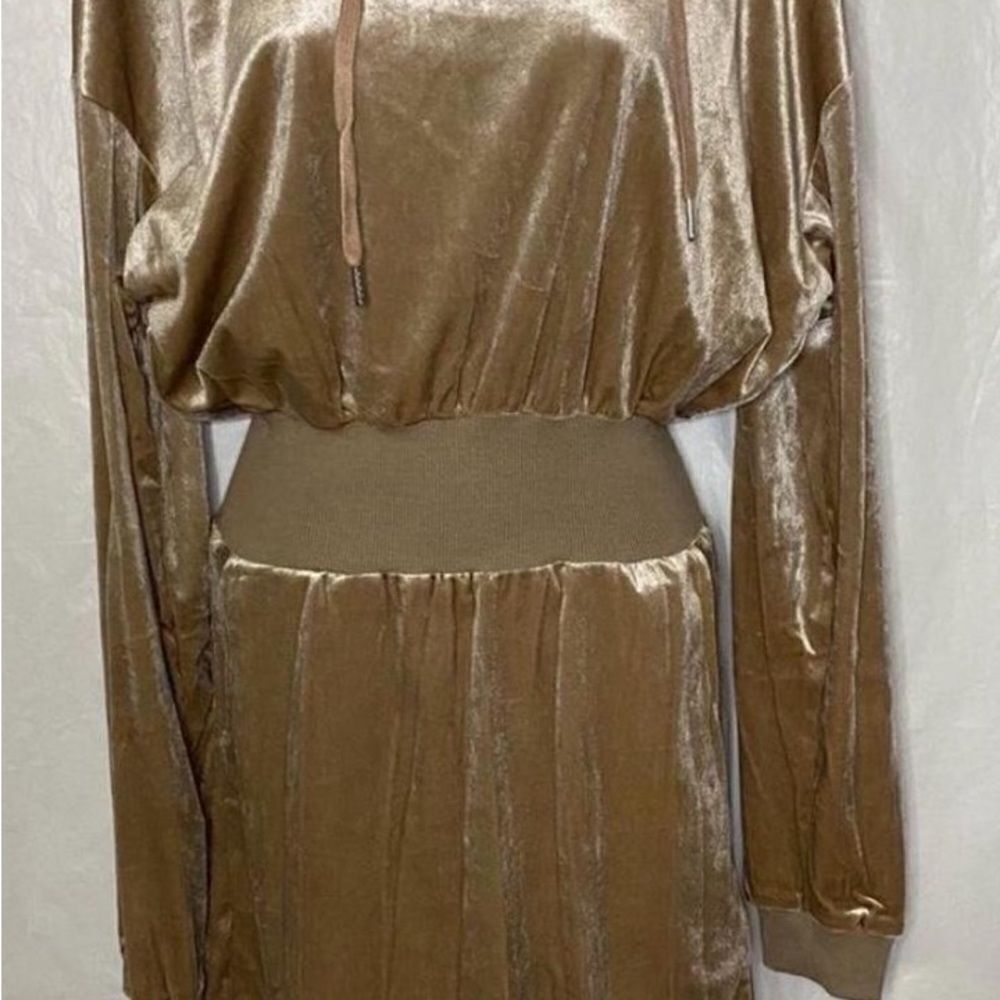 Fashion Nova Velvet Sweatshirt Dress Size XS - Picture 3 of 6